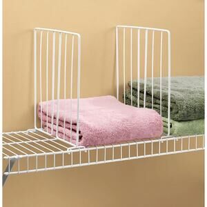 13 Tall White Wire Shelf Dividers Closet Organization Sturdy Easy Set Pantry